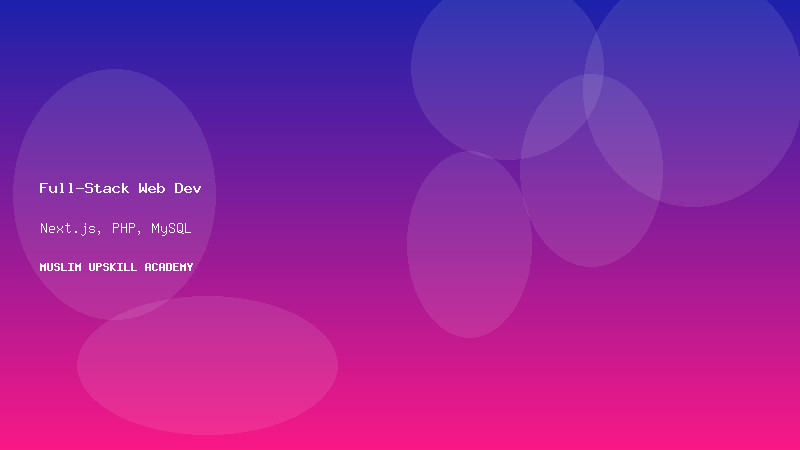 Full-Stack Web Development Modern